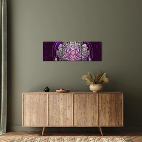 Kép - lótusz (órával) (90x30 cm)