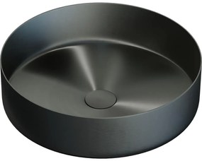 BATH DELUXE 06-040-16-02-00 - Pult fölé szerelhető mosdó LJORDAL, Ø 40 cm, acél/fekete