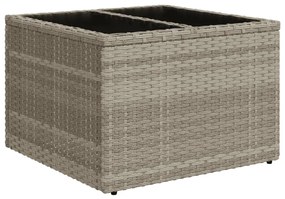 6 részes világosszürke polyrattan kerti ülőgarnitúra párnákkal