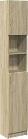 vidaXL sonoma tölgy színű szerelt fa fürdőszobaszekrény 32x25,5x190 cm