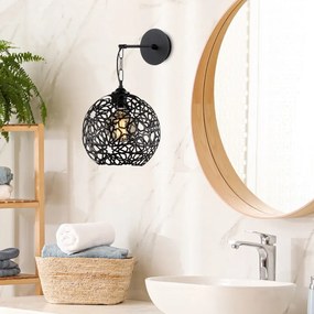 Fekete fali lámpa ø 25 cm Fellini – Opviq lights