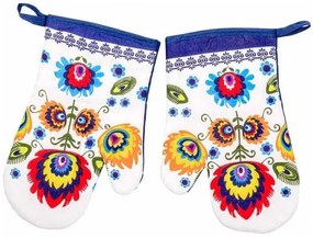 Konyhai kesztyű folklór kék 2db TiaHome