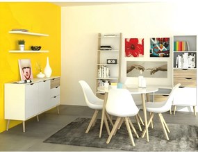 komód, tölgy sonoma/fehér, OSLO 75387