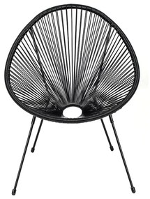 Avocado fekete kerti szék mesterséges rattanból - Bonami Selection