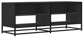 fekete szerelt fa és fém TV-szekrény 120,5x40x46 cm
