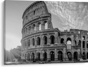Kép - Colosseum Rómában, fekete-fehér (70x50 cm)