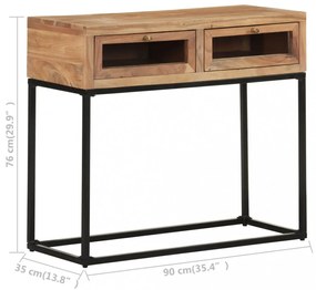 tömör akácfa tálalóasztal 90 x 35 x 76 cm