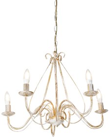 Okos csillár fehér 5-lámpás Wifi B35-tel - Giuseppe