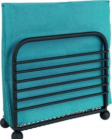 Szalvétatartó állvány törlőkendő fém fekete konyhai asztal