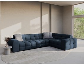 Sötétkék sarokkanapé (jobb oldali-L alakú) Kendal – Micadoni