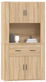 sonoma tölgy szerelt fa magasszekrény