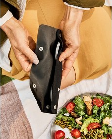 Ezüstszínű rozsdamentes acél étkező villa szett 4 db-os Spork – Black + Blum