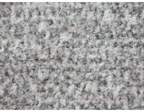 Világosszürke kárpitozott franciaágy ágyráccsal 140x200 cm Makana – Makamii