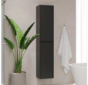 Fürdőszobai szekrény TRONDHEIM 174 cm fekete