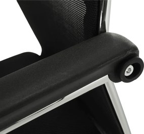 Tárgyalószék, fekete/ezüst, ESIN