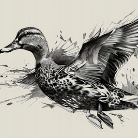 Poszter 20x20cm Grácia Kacsák repülés közben