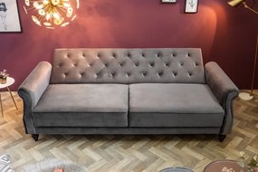 Stílusos ágyazható kanapé Scarlet Belle II / 220 cm - szürke bársony - II.osztály