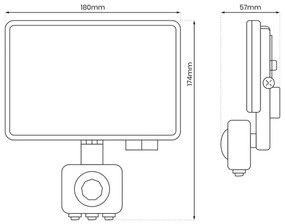 LED Kültéri reflektor érzékelővel LED/50W/230V 5000K IP44