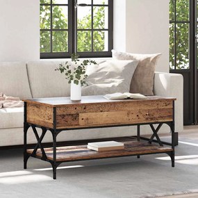 vidaXL Dohányzóasztal Öreg fa 100 x 50 x 50 cm Faanyag