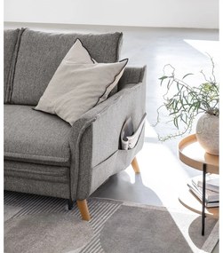 Szürke kinyitható sarokkanapé (bal oldali) Charming Charlie – Miuform