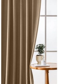 Bézs sötétítő függöny VELVET 140x270 cm Felfüggesztés: Hullámos sínszalag