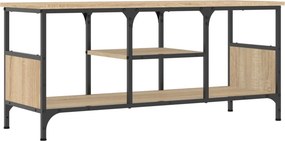 vidaXL sonoma tölgy színű szerelt fa és vas TV-szekrény 100x35x45 cm