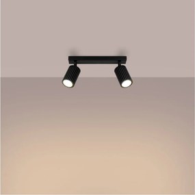 Fekete spotlámpa 6,5x30 cm Gleam – Sollux