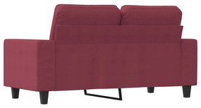 vidaXL kétszemélyes bordó szövet kanapé 120 cm