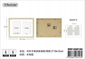 Többfunkciós fa képkeret 10x15 cm