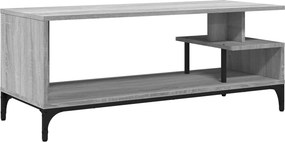 vidaXL szürke sonoma szerelt fa/porszórt acél TV-szekrény 102x40x41 cm