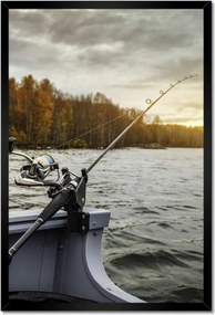 Poszterek keretben 40x60 Horgászat csónakból Halak
