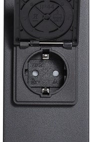 Modern kültéri oszlop lámpa fekete füstüveggel 70 cm alkonyatérzékelővel IP44 - Denmark