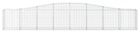 7 db íves horganyzott vas gabion kosár 400x30x60/80 cm
