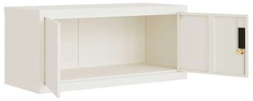 fehér acél irattartó szekrény 90x40x130 cm