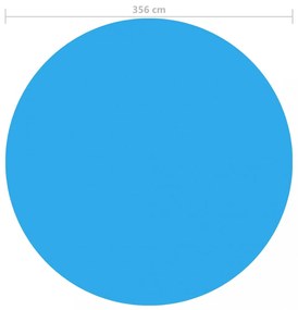 kék polietilén medencetakaró 356 cm