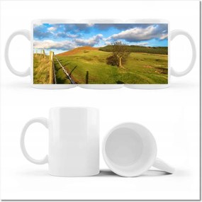 Bögre fényképpel Tájkép réttel