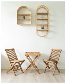 Natúr színű többszintes rattan fali polc Namur – House Nordic