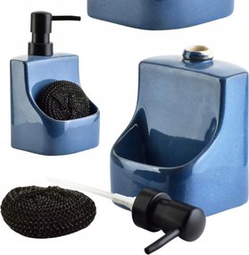 Dekoratív folyadék szappanadagoló 450 ml-es edényekhez, asztali szivaccsal