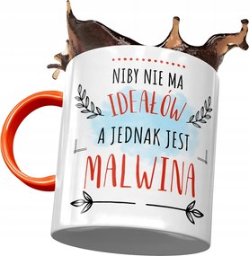 Narancssárga Bögre Malvina Barátnőknek Ajándék Nyomtatott Fotóval