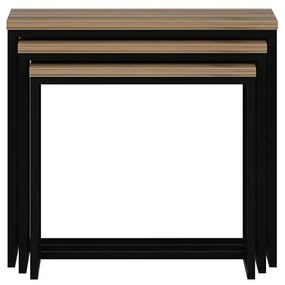 Evia Walnut tárolóasztal, 3 db