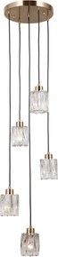 Italux modern függeszték torno átlátszó arany itxpnd-40813-5r-hbr