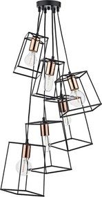 DAR LIGHTING TOW0622 TOWER Modern Led Függesztett Lámpa Fekete, Réz E27 IP20