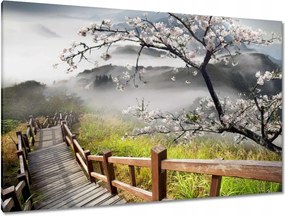 Vászonkép 120x80 Japán Virágzó cseresznye