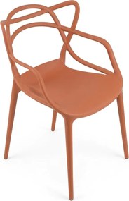 Terrakotta színű műanyag szék KATO