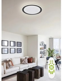 Top Light - LED Dimmelhető mennyezeti lámpa NORMAN LED/60W/230V fekete + távirányító