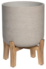 Květináč Charlie s nízkými nohami, barva starošedá, více velikostí - PotteryPots méret: XL - h 30 cm, ⌀ 30 cm / h 44,5 cm, ⌀ 36 cm