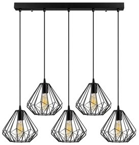 Fekete függőlámpa fém búrával Diamond – Opviq lights