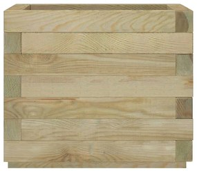 négyszögletes fa magaságyás 50 x 50 x 40 cm