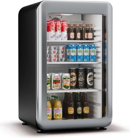 Klarstein Audrey Evo italhűtő, Rretro kivitel, üvegajtó, 115 L, EEK C