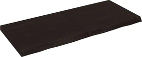 vidaXL sötétbarna kezelt tömör tölgyfa asztallap 140x60x(2-6) cm